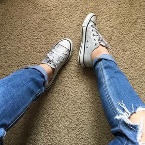 Silver converse
